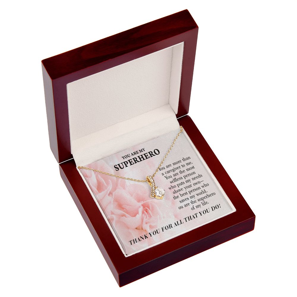 Touching Gift For Caregivers Alluring Ribbon Necklace-Express Your Love Gifts