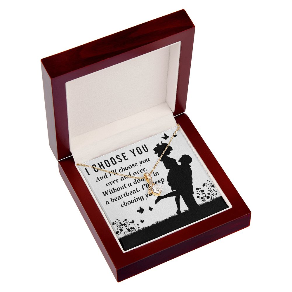I Choose You Alluring Ribbon Necklace-Express Your Love Gifts