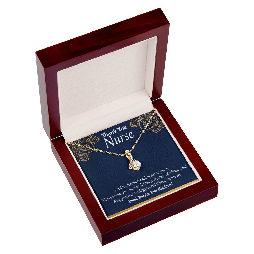 Thank You Nurse Alluring Ribbon Necklace-Express Your Love Gifts
