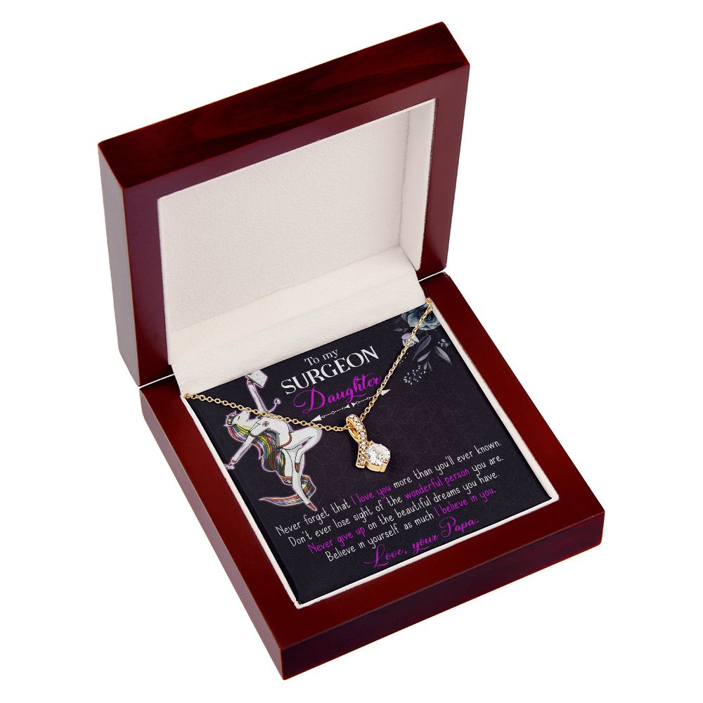 To my Surgeon Daughter Alluring Ribbon Necklace-Express Your Love Gifts