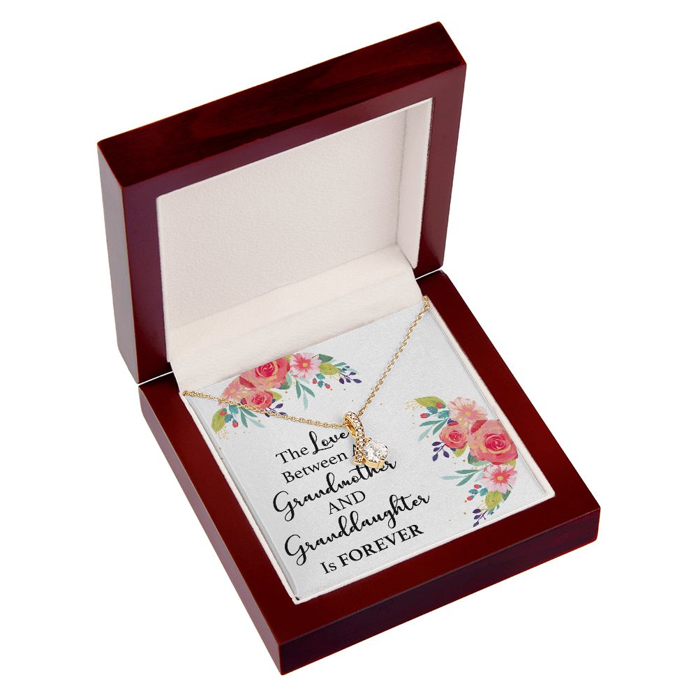 The Love Between a Grandmother and Granddaughter Alluring Ribbon Necklace-Express Your Love Gifts