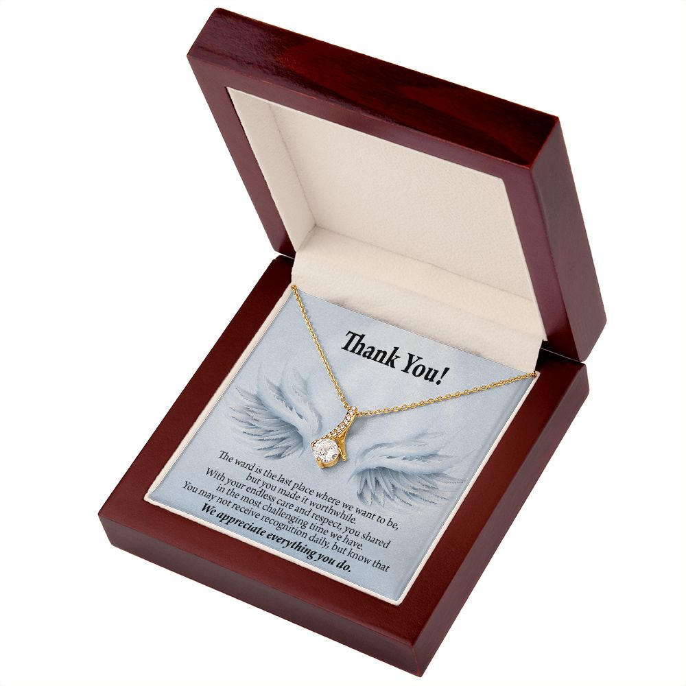 Thank You Present for Healthcare Workers Alluring Ribbon Necklace-Express Your Love Gifts