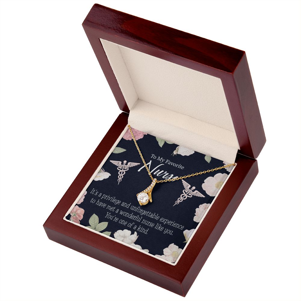One of a Kind Nurse Alluring Ribbon Necklace-Express Your Love Gifts