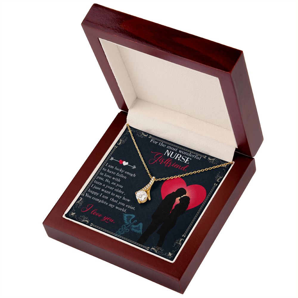 For the most wonderful nurse girlfriend Alluring Ribbon Necklace-Express Your Love Gifts