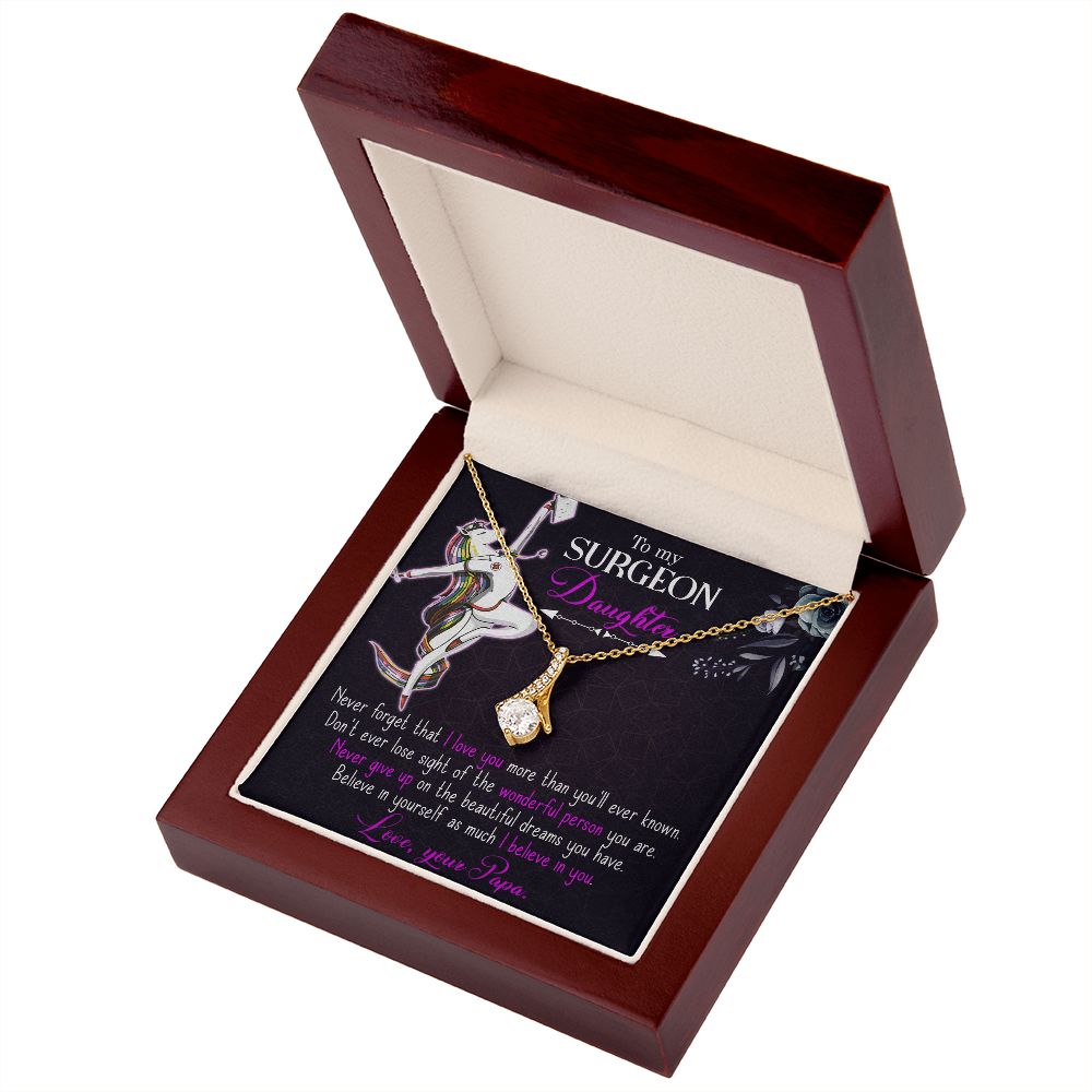 To my Surgeon Daughter Alluring Ribbon Necklace-Express Your Love Gifts