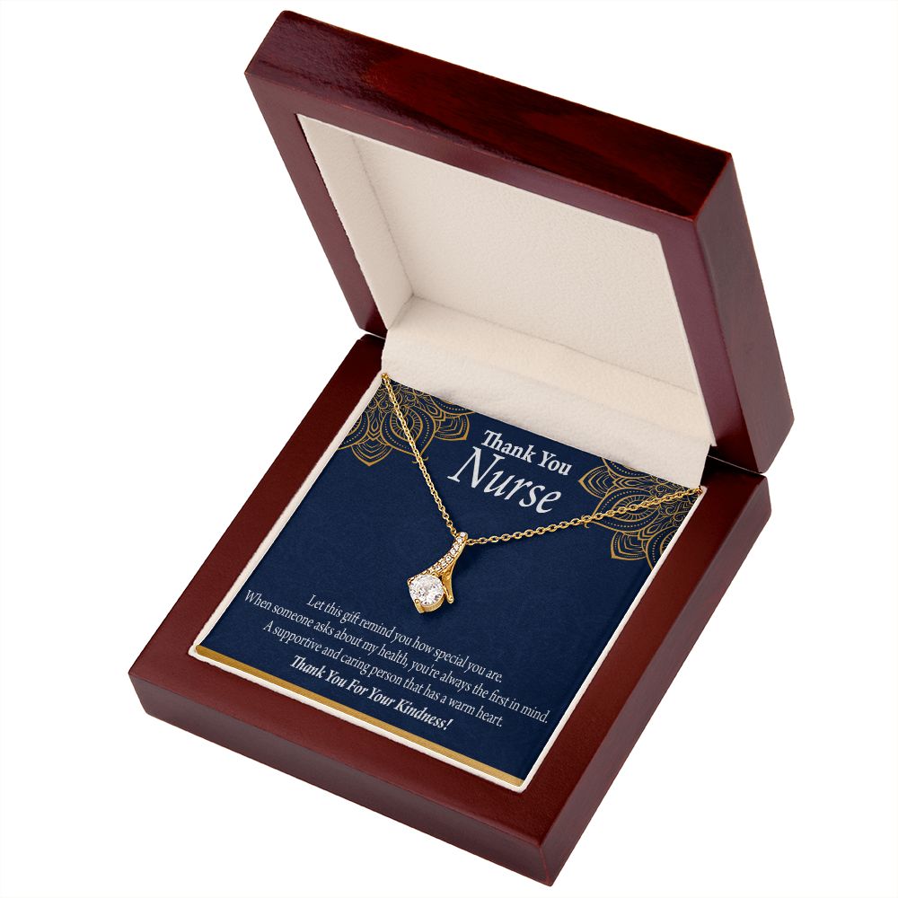 Thank You Nurse Alluring Ribbon Necklace-Express Your Love Gifts