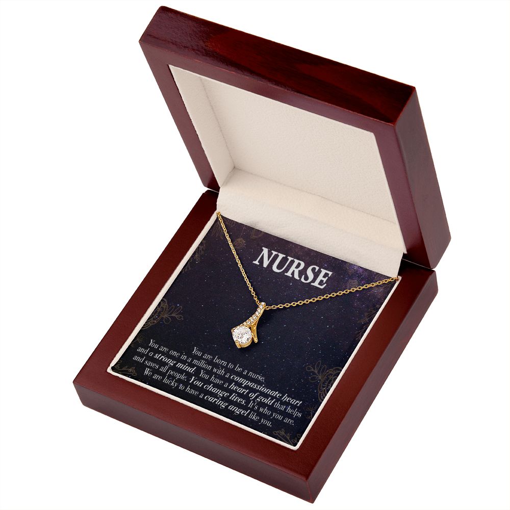 Caring Angel Nurse Alluring Ribbon Necklace-Express Your Love Gifts