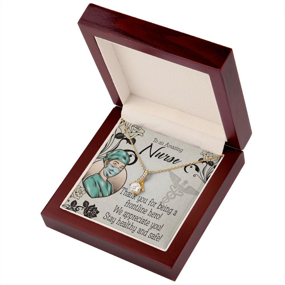 Thank You Frontlines Worker Alluring Ribbon Necklace-Express Your Love Gifts
