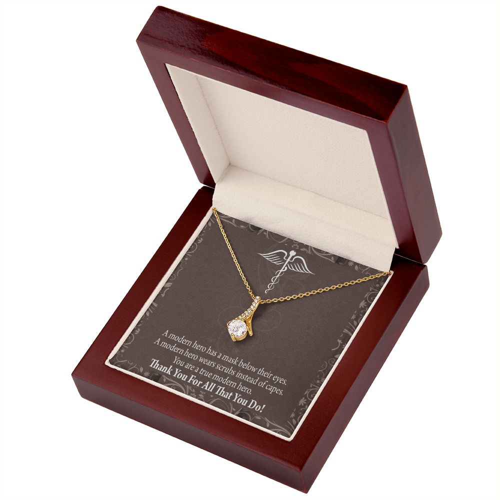 Medical Hero Appreciation Alluring Ribbon Necklace-Express Your Love Gifts