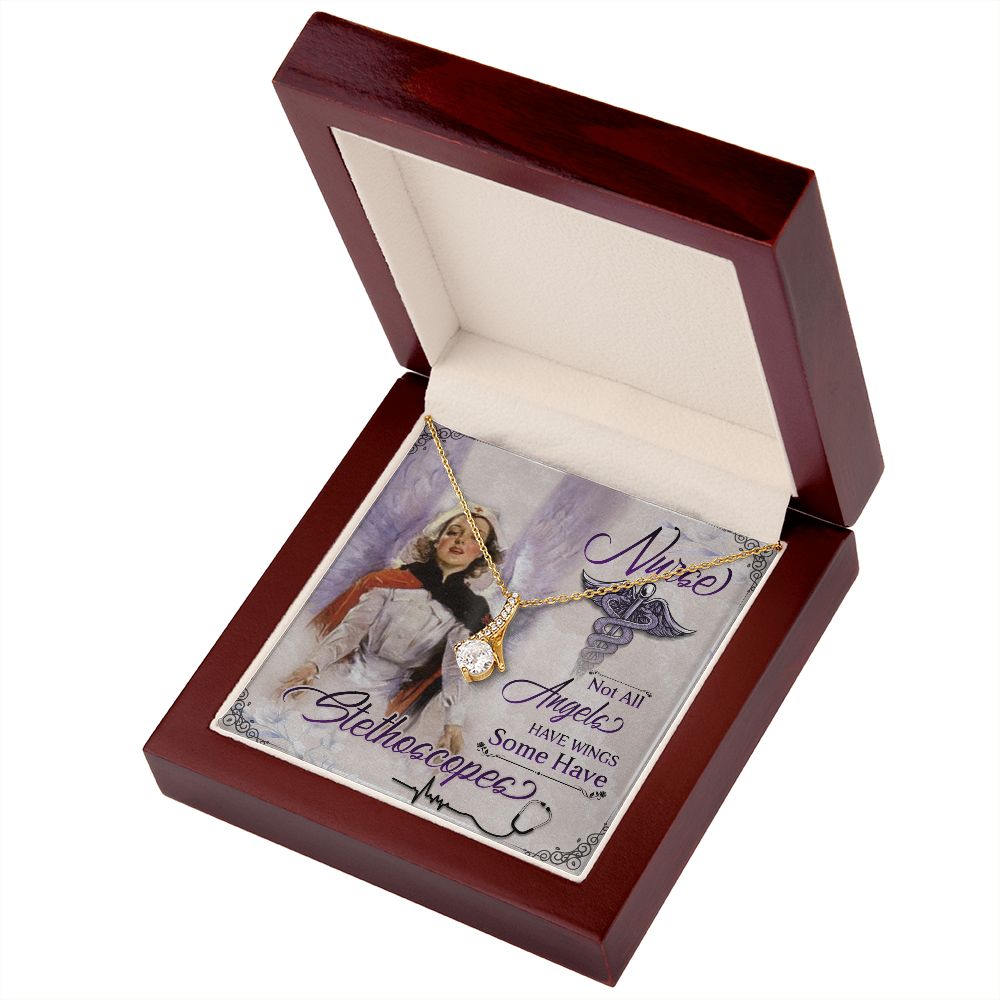 Not aAll Angels Have Wings Alluring Ribbon Necklace-Express Your Love Gifts