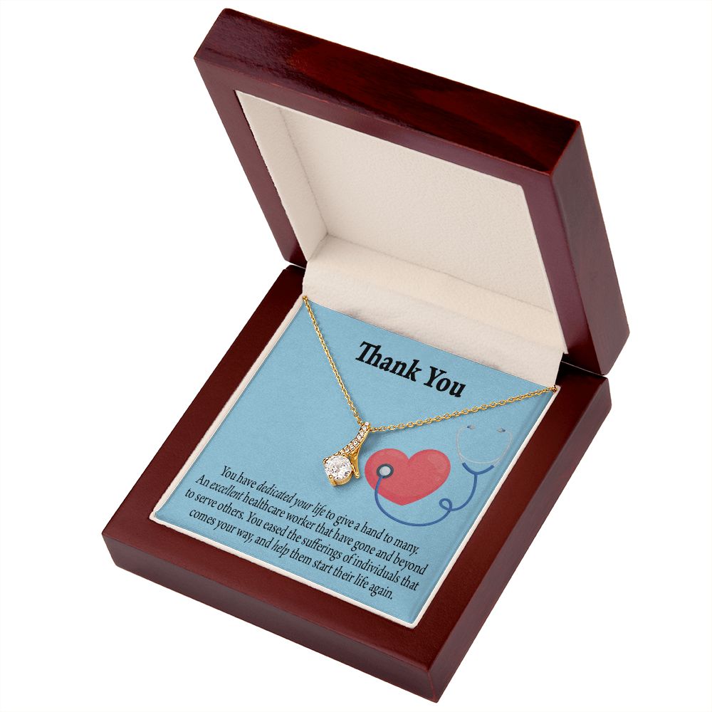 Gift Idea For Hospital Staff Alluring Ribbon Necklace-Express Your Love Gifts