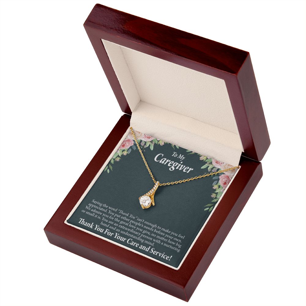 Gift Ideas For Caregivers Alluring Ribbon Necklace-Express Your Love Gifts