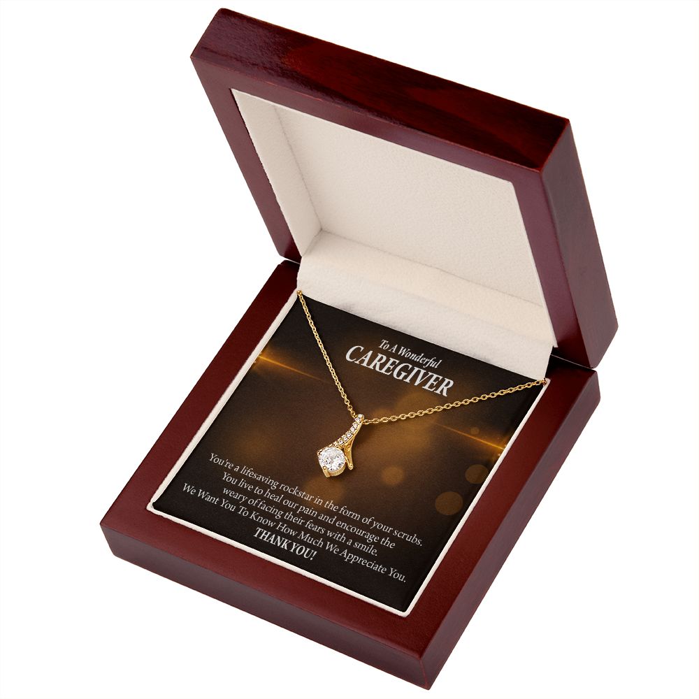 Rockstar Caregiver Alluring Ribbon Necklace-Express Your Love Gifts