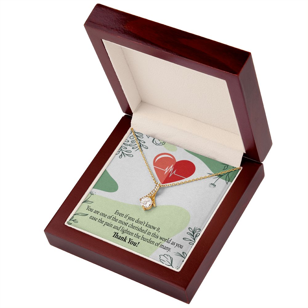Thank You Necklace Medical Alluring Ribbon Necklace-Express Your Love Gifts