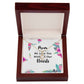 Mom We Love You With All Our Hearts Alluring Ribbon Necklace-Express Your Love Gifts