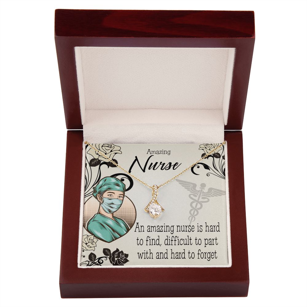 An Amazing Nurse Hard to Forget Alluring Ribbon Necklace-Express Your Love Gifts