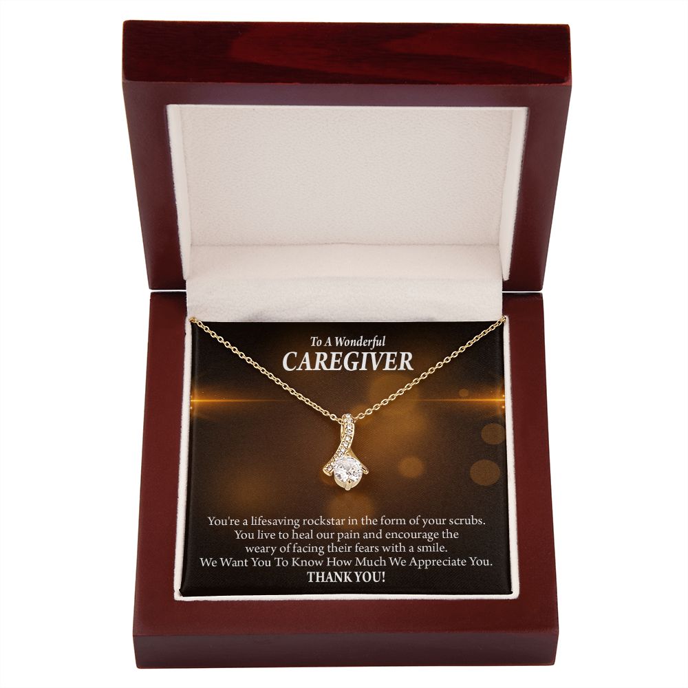 Rockstar Caregiver Alluring Ribbon Necklace-Express Your Love Gifts