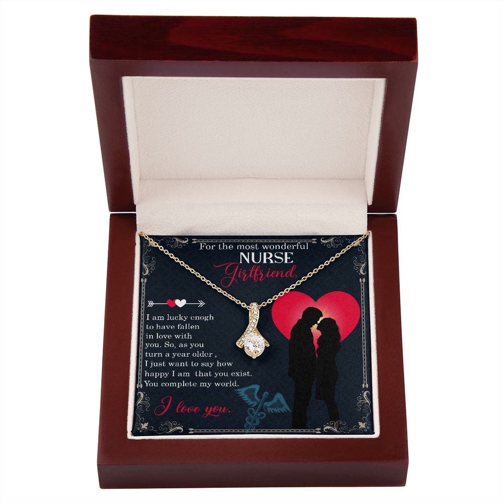 For the most wonderful nurse girlfriend Alluring Ribbon Necklace-Express Your Love Gifts
