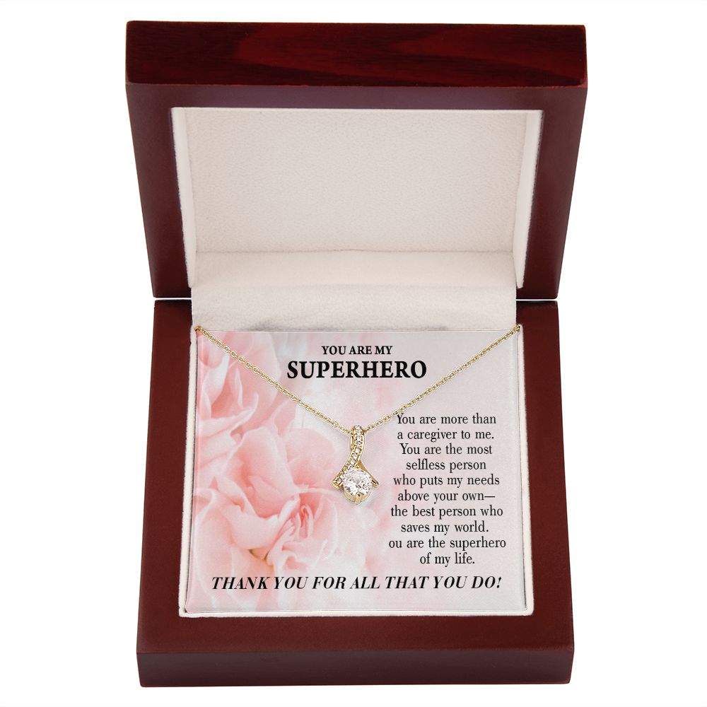 Touching Gift For Caregivers Alluring Ribbon Necklace-Express Your Love Gifts