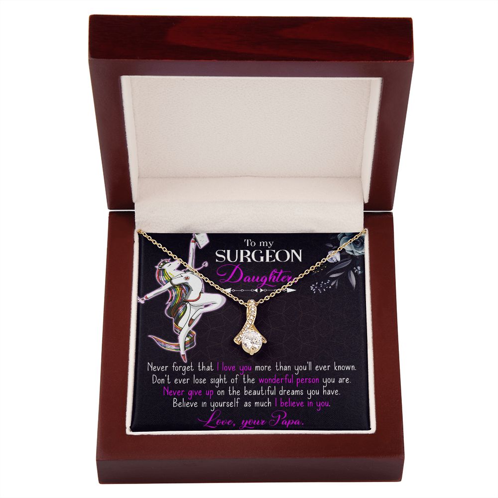 To my Surgeon Daughter Alluring Ribbon Necklace-Express Your Love Gifts