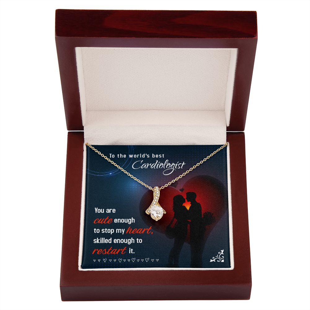 Cute Enough to Stop Alluring Ribbon Necklace-Express Your Love Gifts