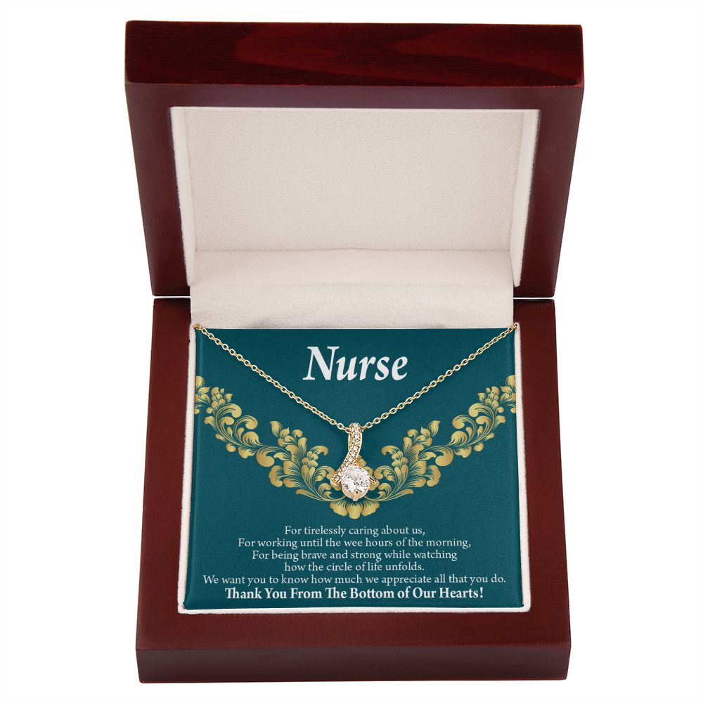 Thank You Medical Hero Alluring Ribbon Necklace-Express Your Love Gifts