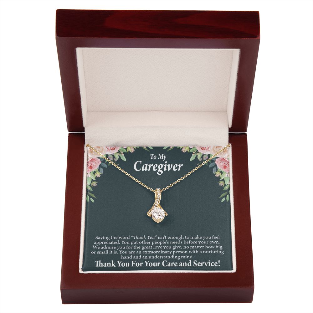 Gift Ideas For Caregivers Alluring Ribbon Necklace-Express Your Love Gifts