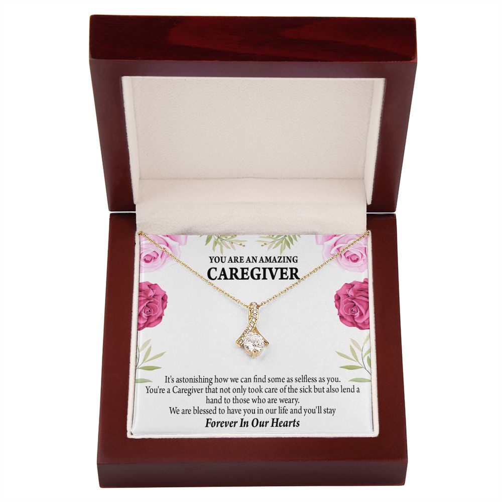Caregiver Necklace Alluring Ribbon Necklace-Express Your Love Gifts
