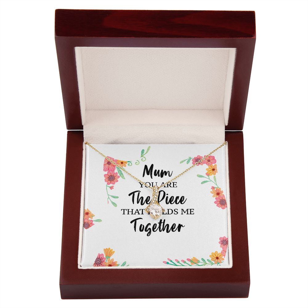 Mum You Are The Piece Alluring Ribbon Necklace-Express Your Love Gifts