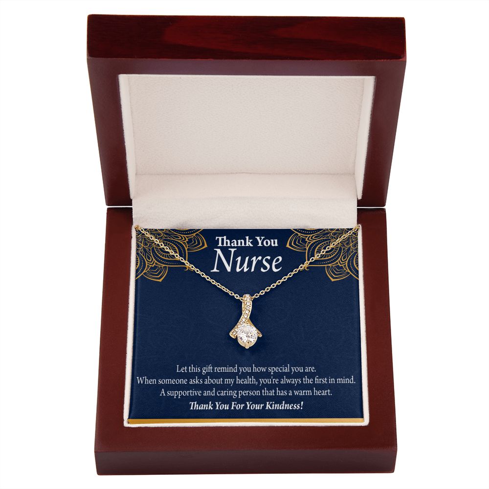 Thank You Nurse Alluring Ribbon Necklace-Express Your Love Gifts