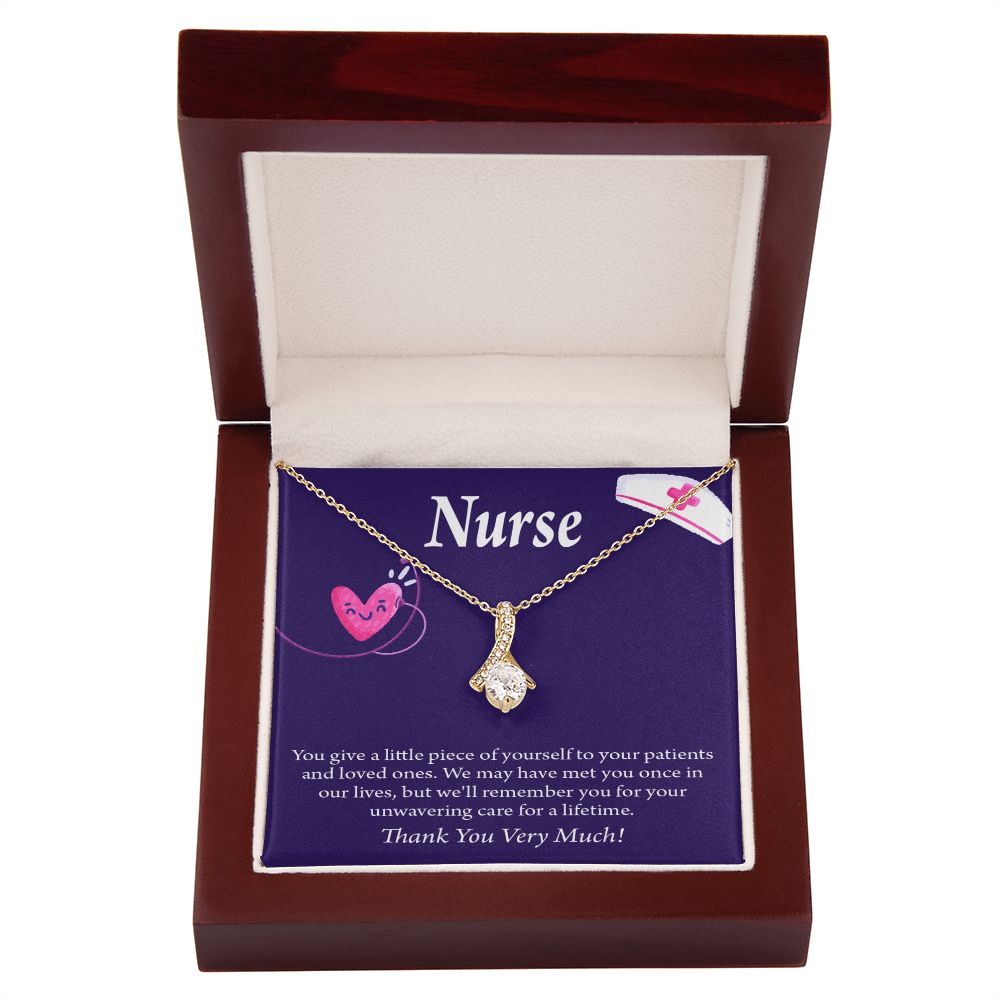 Remarkable Nurse Alluring Ribbon Necklace-Express Your Love Gifts
