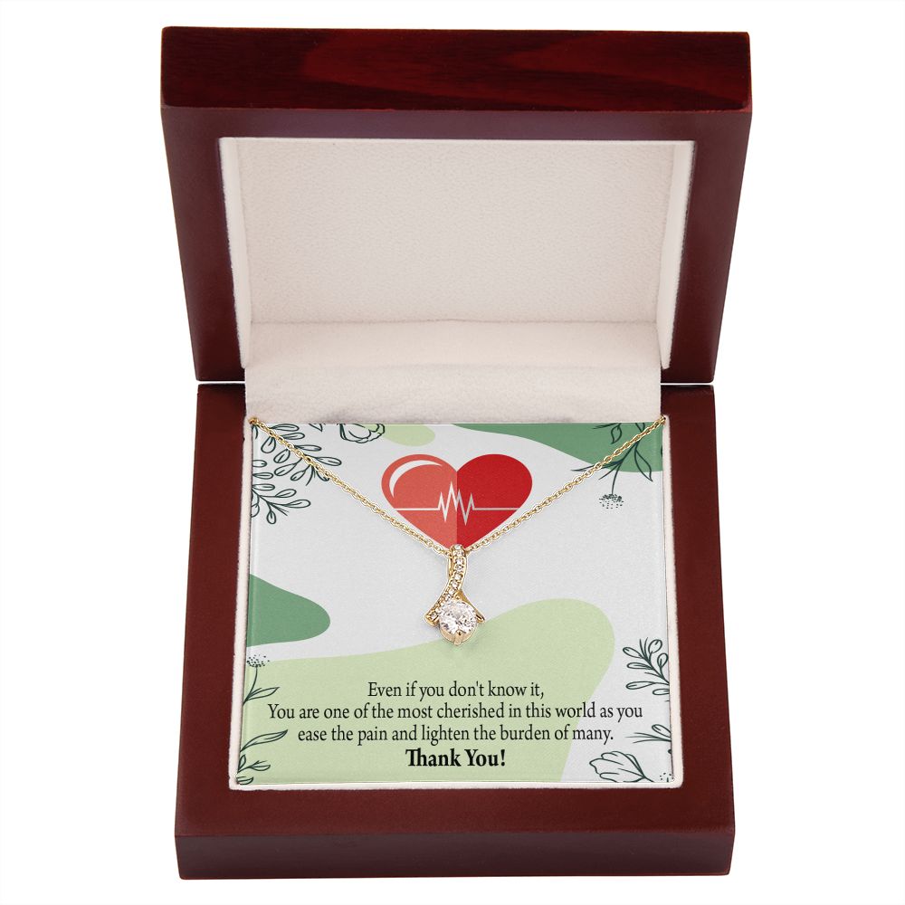 Thank You Necklace Medical Alluring Ribbon Necklace-Express Your Love Gifts