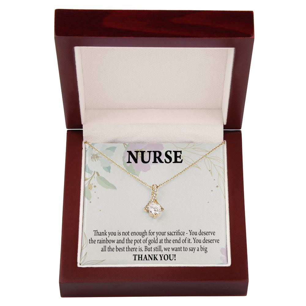 Gift For Healthcare Workers Alluring Ribbon Necklace-Express Your Love Gifts