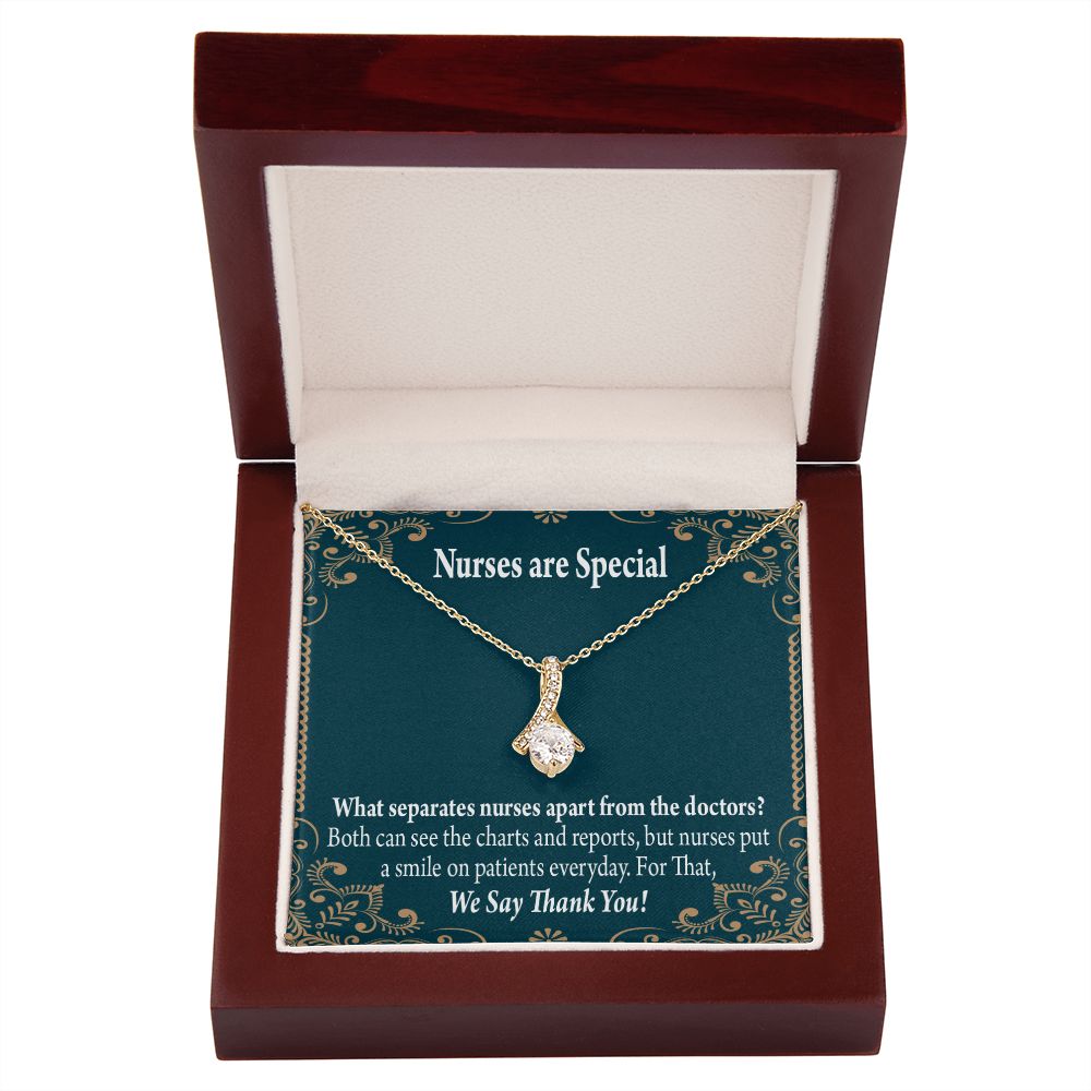 Nurses are Special Alluring Ribbon Necklace-Express Your Love Gifts