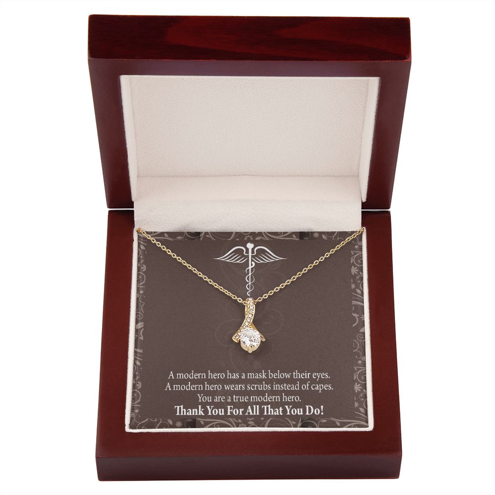 Medical Hero Appreciation Alluring Ribbon Necklace-Express Your Love Gifts