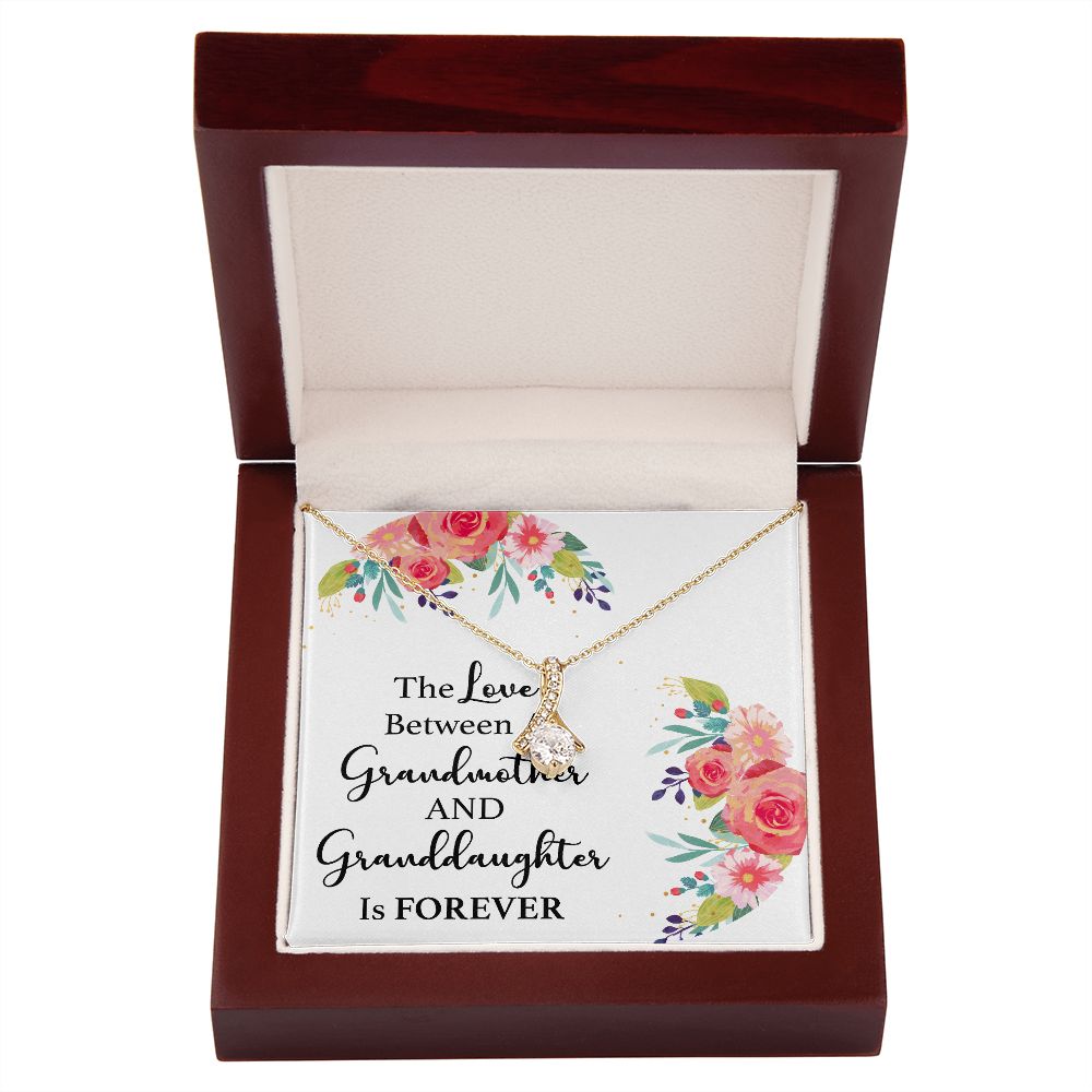 The Love Between a Grandmother and Granddaughter Alluring Ribbon Necklace-Express Your Love Gifts