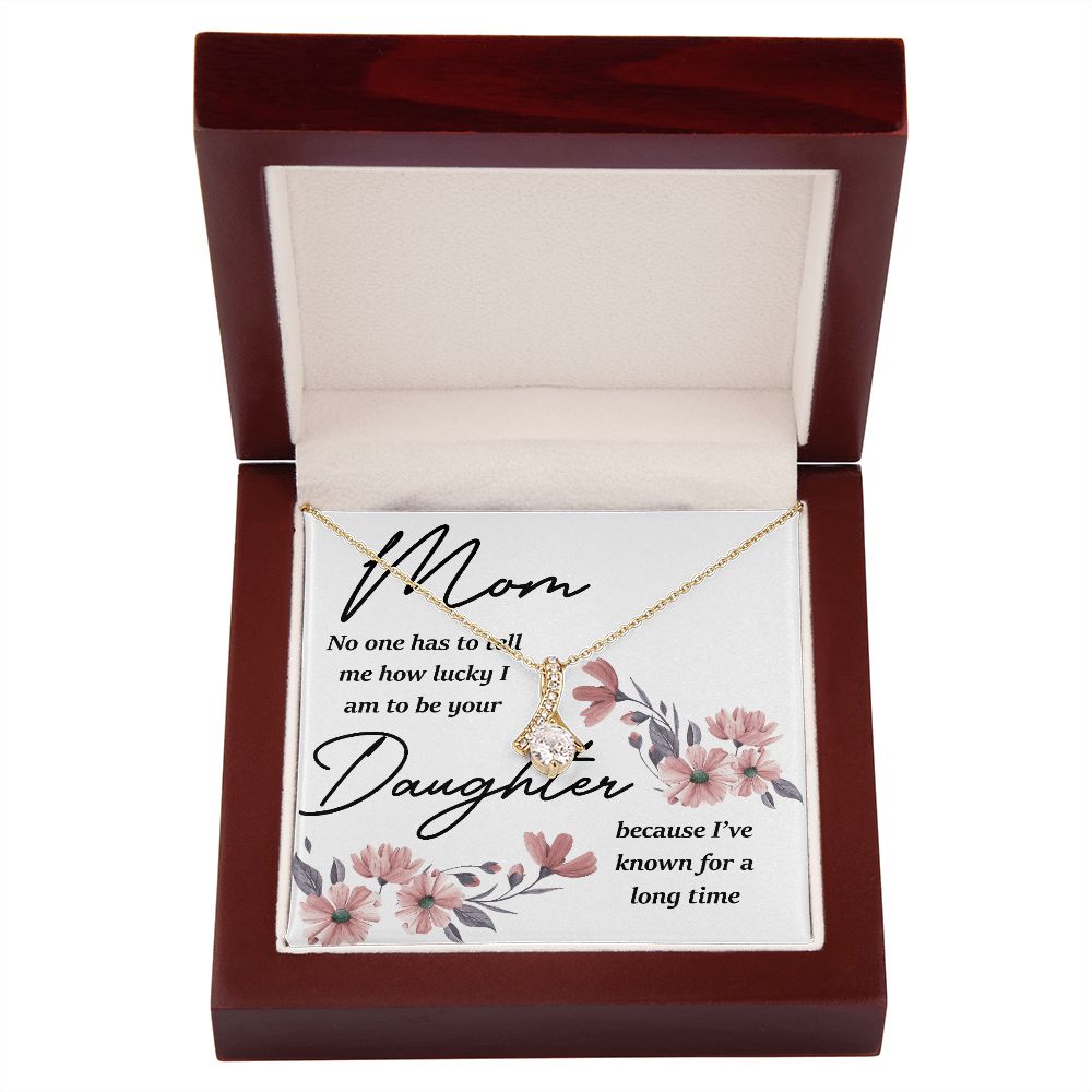 Mom No One Has Tell Me Alluring Ribbon Necklace-Express Your Love Gifts
