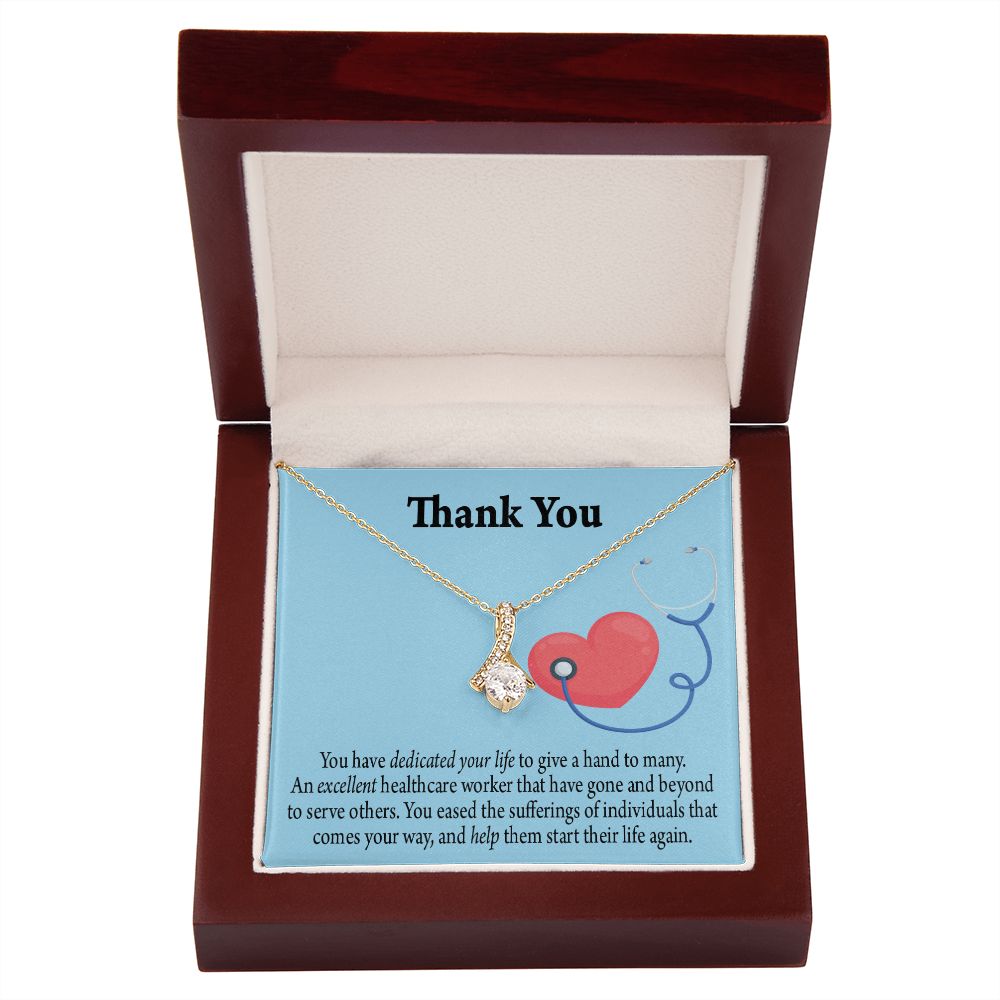 Gift Idea For Hospital Staff Alluring Ribbon Necklace-Express Your Love Gifts
