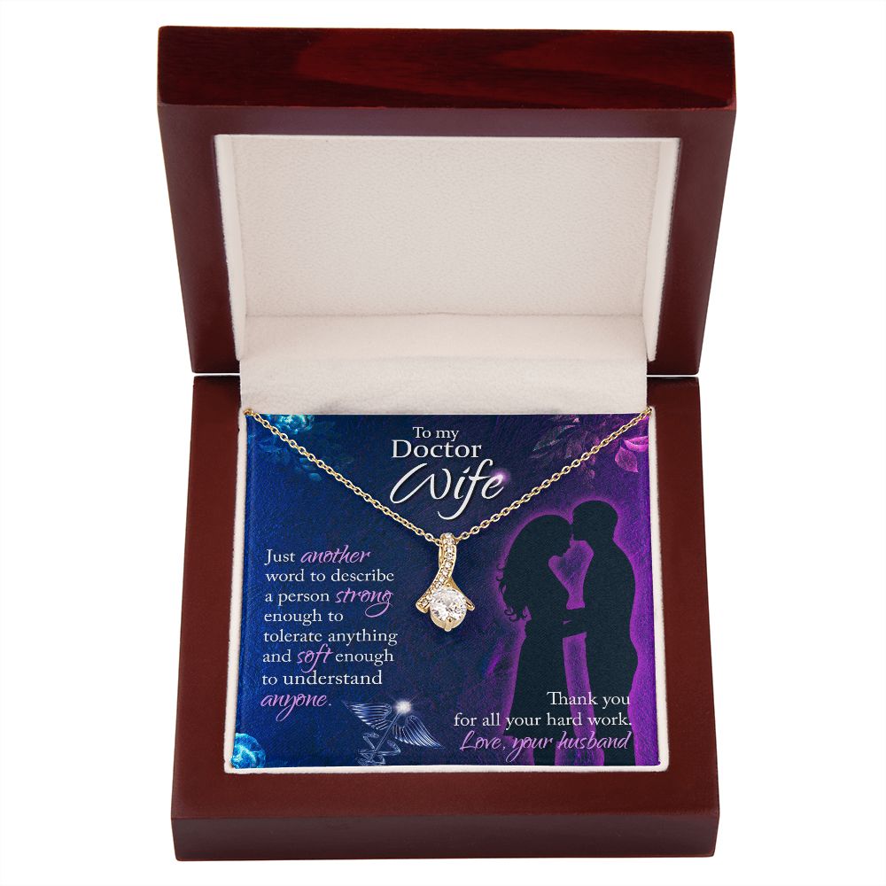 Just Another Word Alluring Ribbon Necklace-Express Your Love Gifts