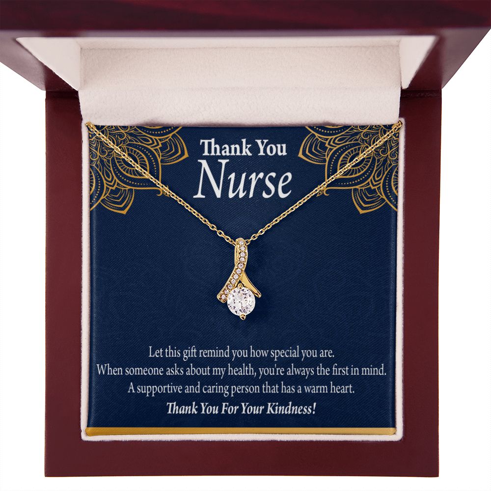 Thank You Nurse Alluring Ribbon Necklace-Express Your Love Gifts