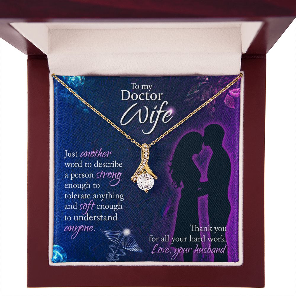 Just Another Word Alluring Ribbon Necklace-Express Your Love Gifts