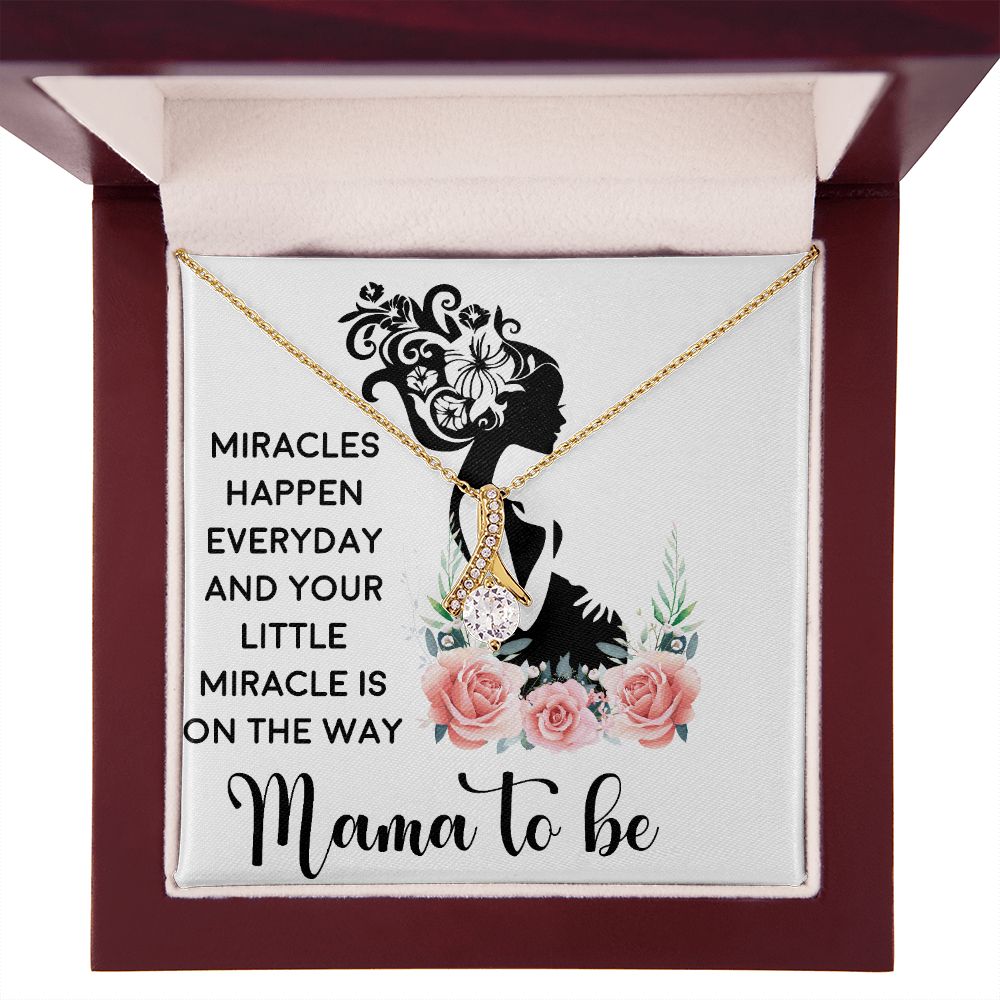 Mama To Be Alluring Ribbon Necklace-Express Your Love Gifts