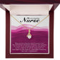 Inspirational Message for Nurse Alluring Ribbon Necklace-Express Your Love Gifts