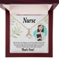 Simple Thank You Nurse Alluring Ribbon Necklace-Express Your Love Gifts