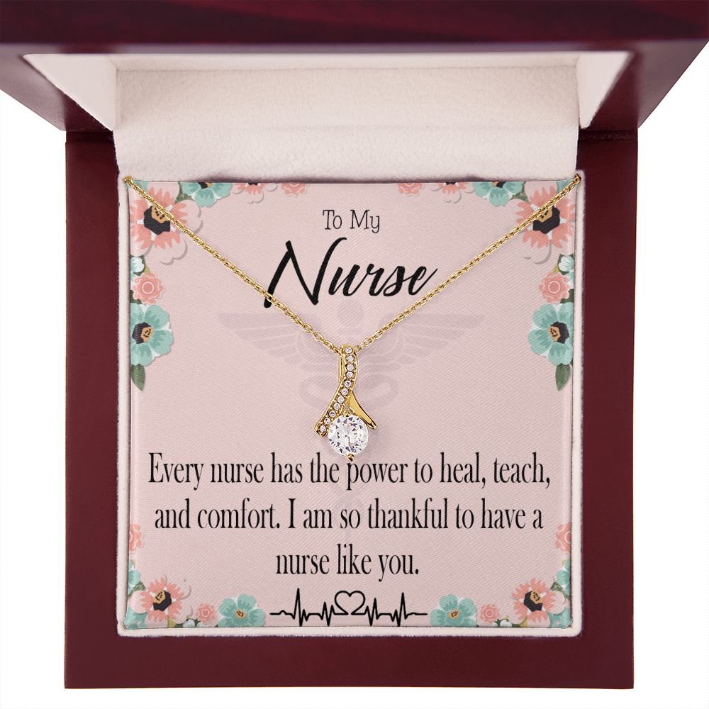 Power to Heal Alluring Ribbon Necklace-Express Your Love Gifts