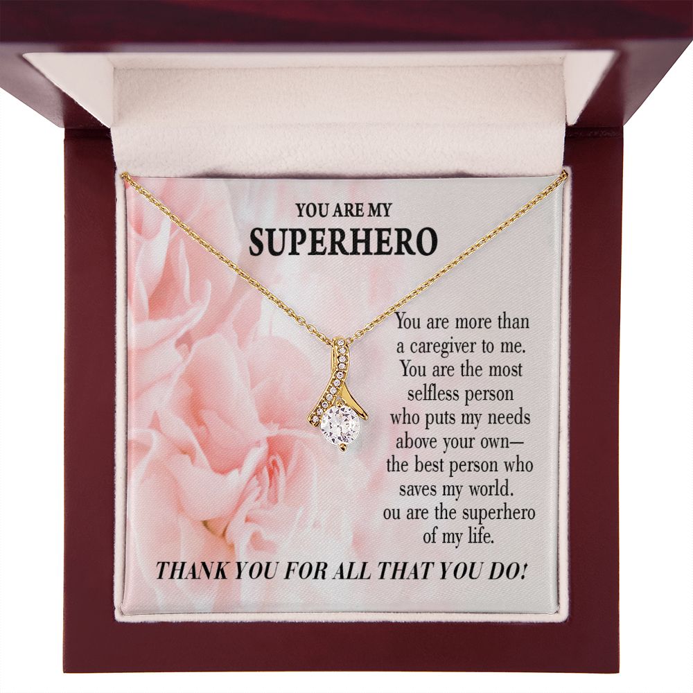 Touching Gift For Caregivers Alluring Ribbon Necklace-Express Your Love Gifts