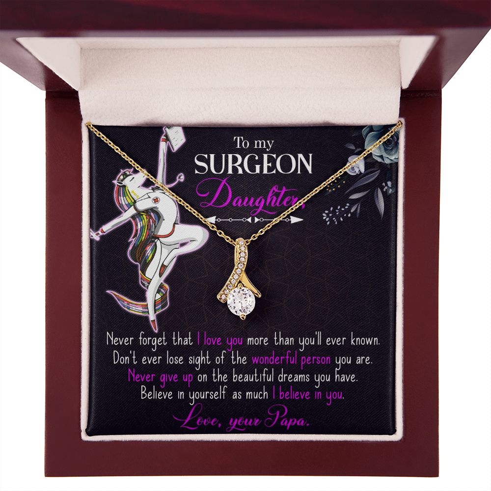 To my Surgeon Daughter Alluring Ribbon Necklace-Express Your Love Gifts