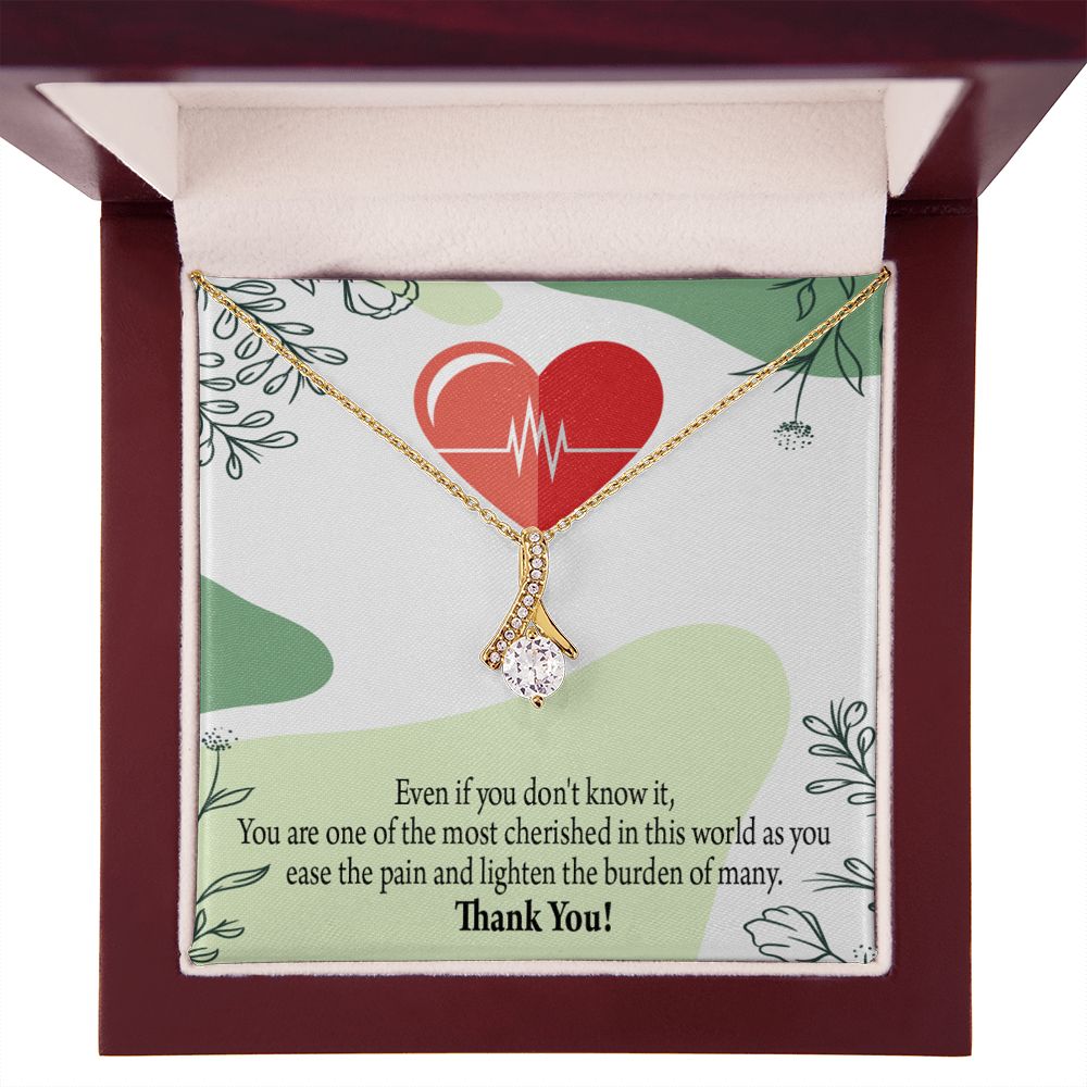 Thank You Necklace Medical Alluring Ribbon Necklace-Express Your Love Gifts