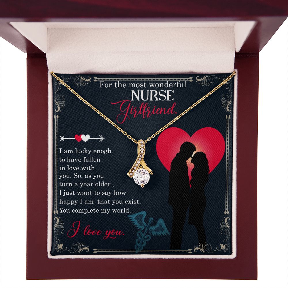 For the most wonderful nurse girlfriend Alluring Ribbon Necklace-Express Your Love Gifts