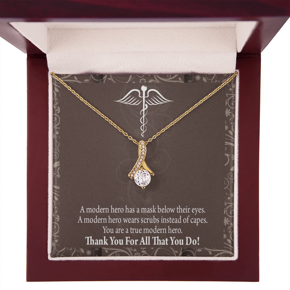Medical Hero Appreciation Alluring Ribbon Necklace-Express Your Love Gifts